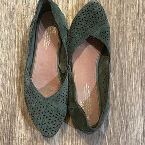 Olive Green Toms Flats